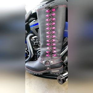 Milwaukee leather tall riding boots